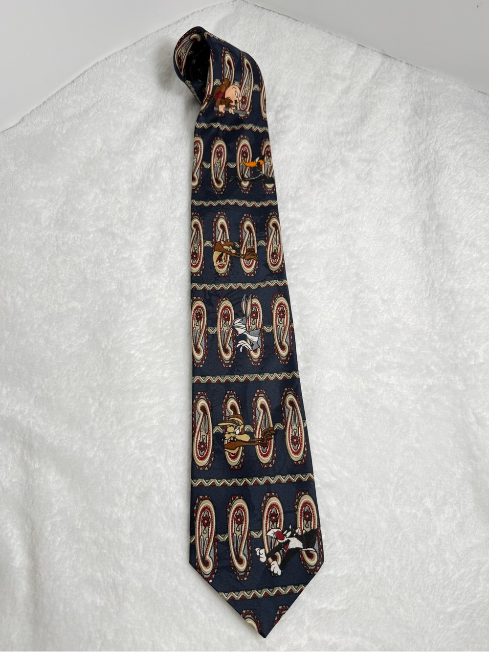Vintage 1995 Looney Tunes Mania Character Tie